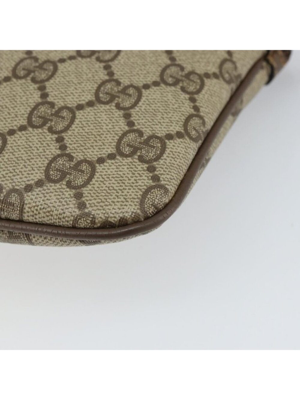 Authentic GUCCI GG Supreme Web Sherry Line Bag PVC Beige Gold 004 02 047 - Picture 8 of 16